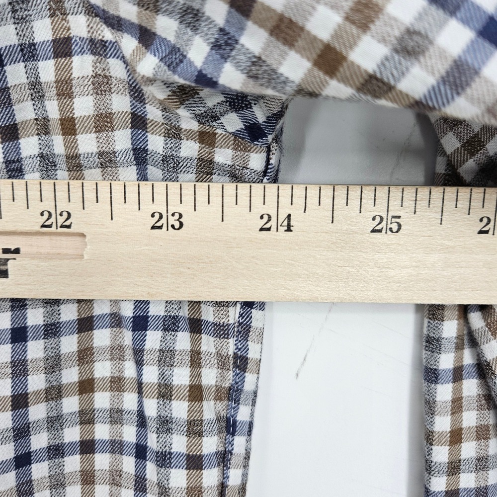Johnnie O Shirt Mens Large Long Sleeve Top Shelf Check Lightweight Casual - Picture 7 of 10